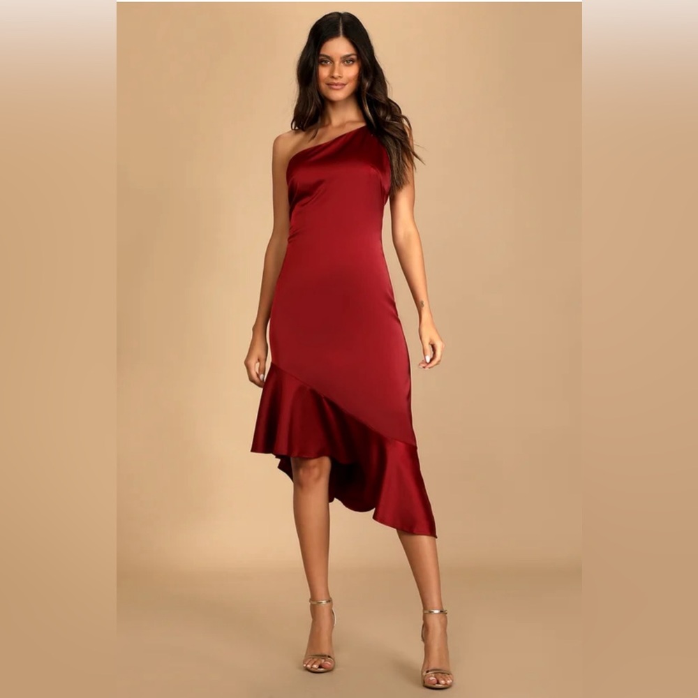 Lulus One shoulder Midi Dress